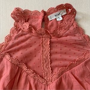 MINE Pink Halter Sleeveless Top in Size S